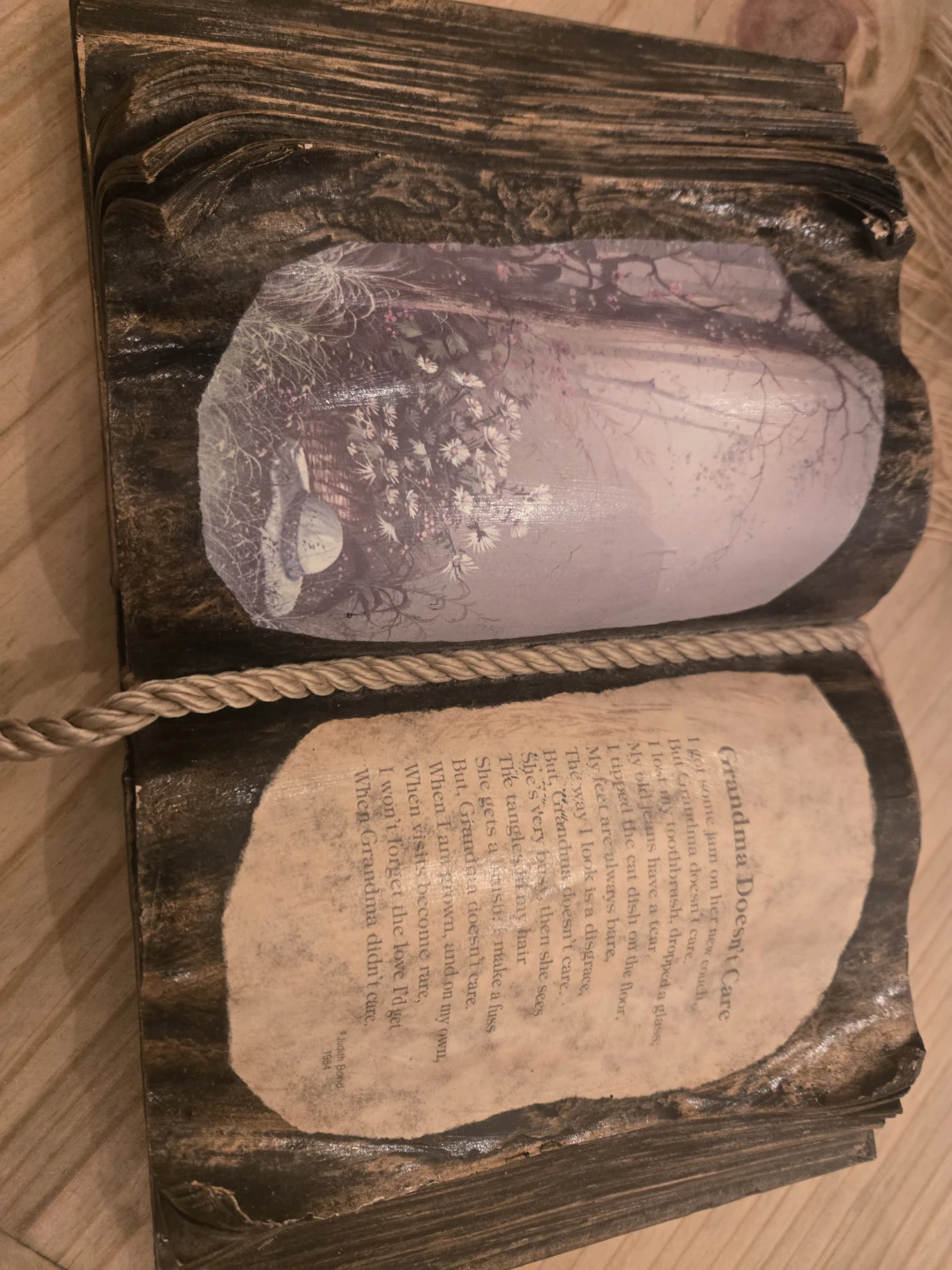 Decorative Wooden "Grandma Doesn't Care" Book with Poem - photo 3