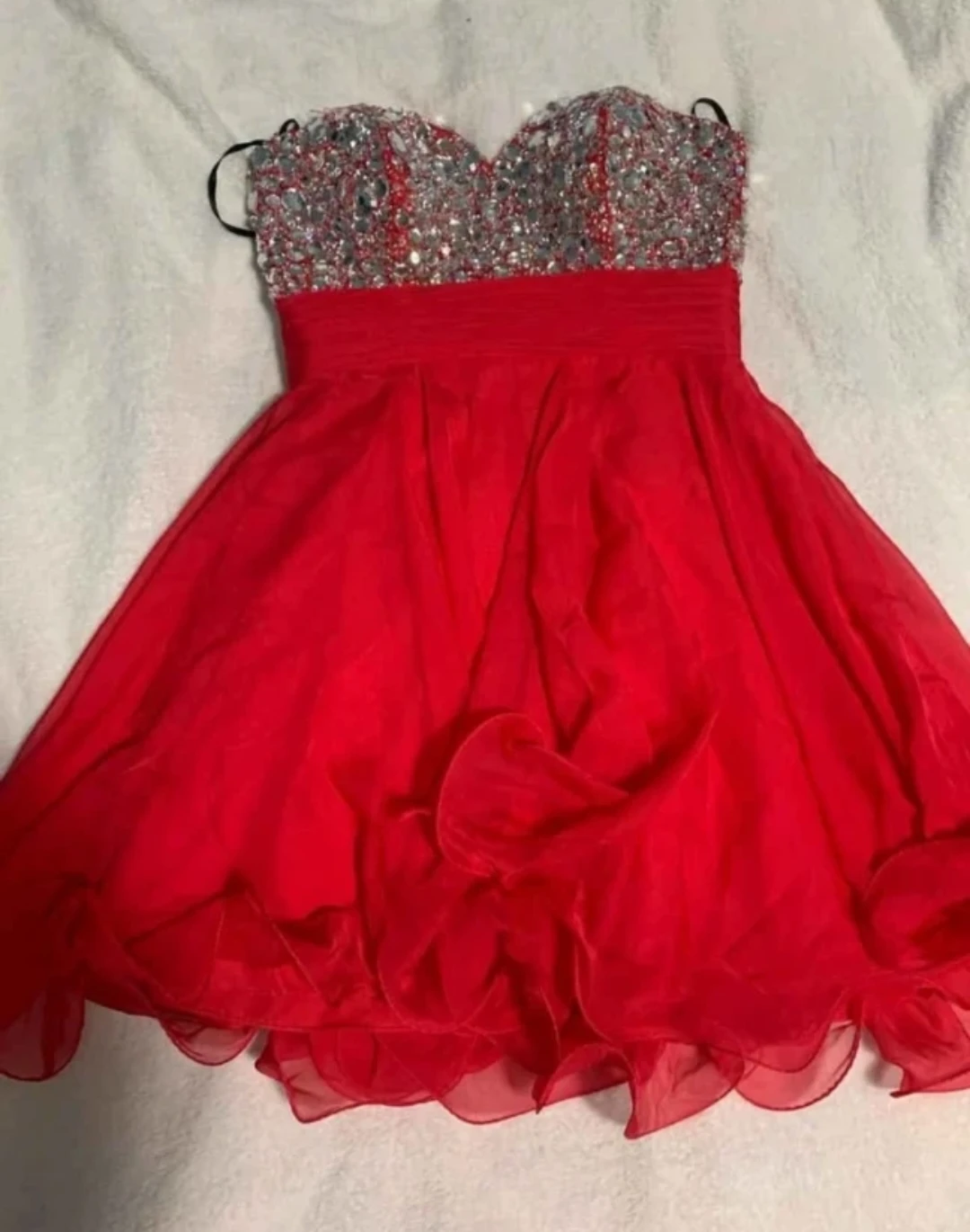 Pink Strapless Beaded Dress