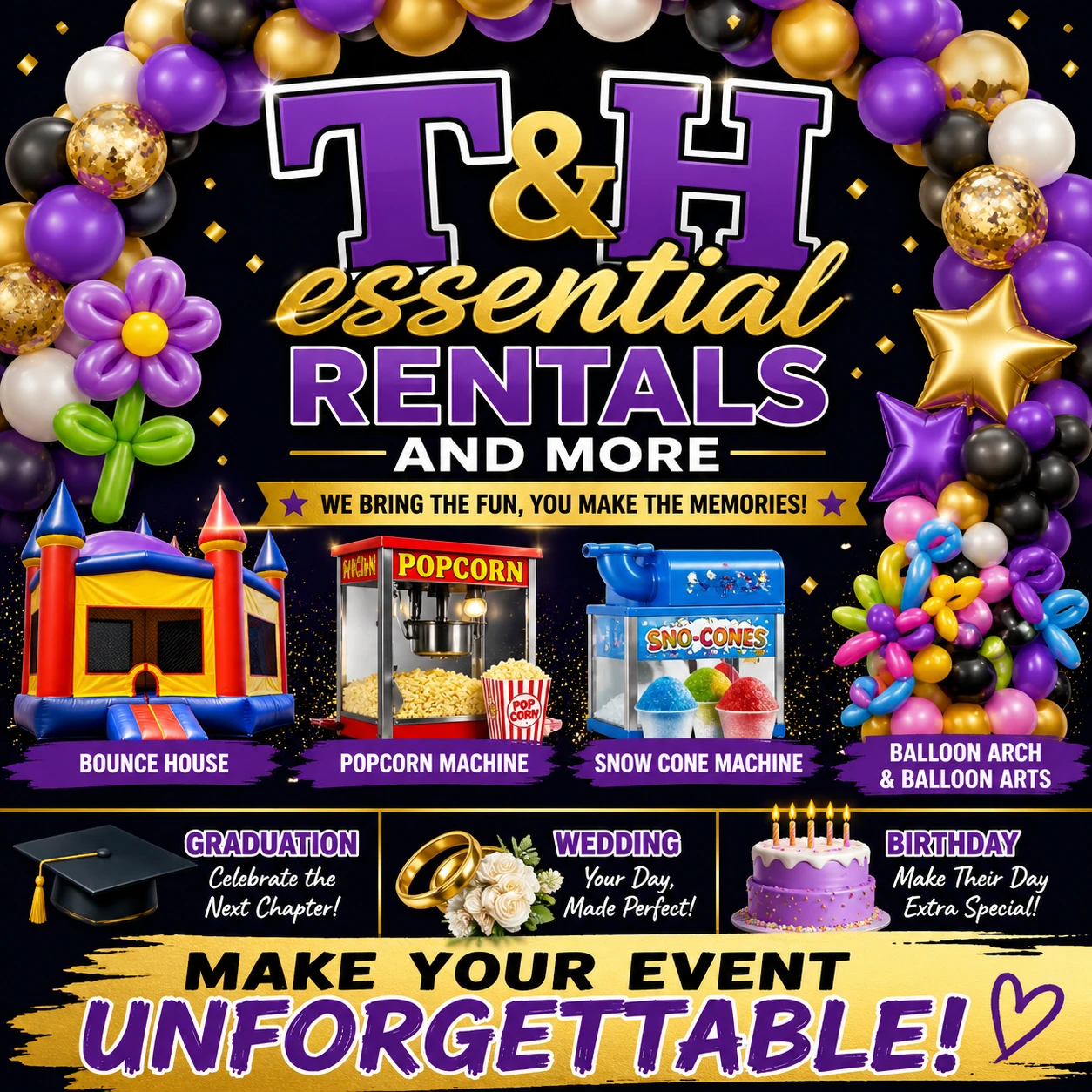 T&H essential party rentals
