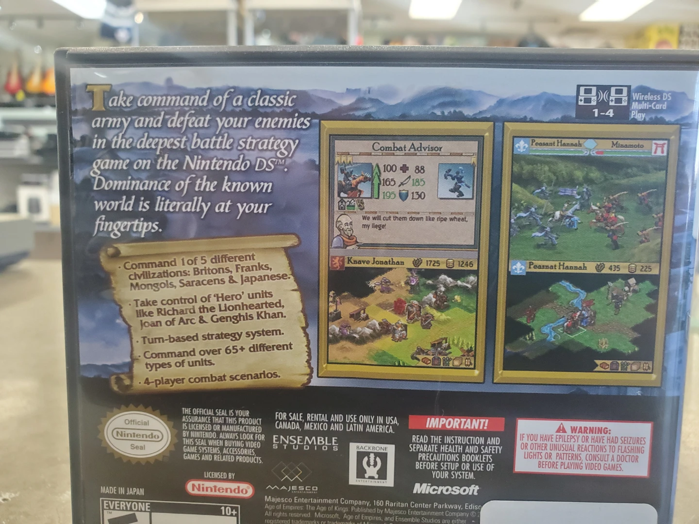 Nintendo DS Age of Empires The Age of Kings Game - photo 2