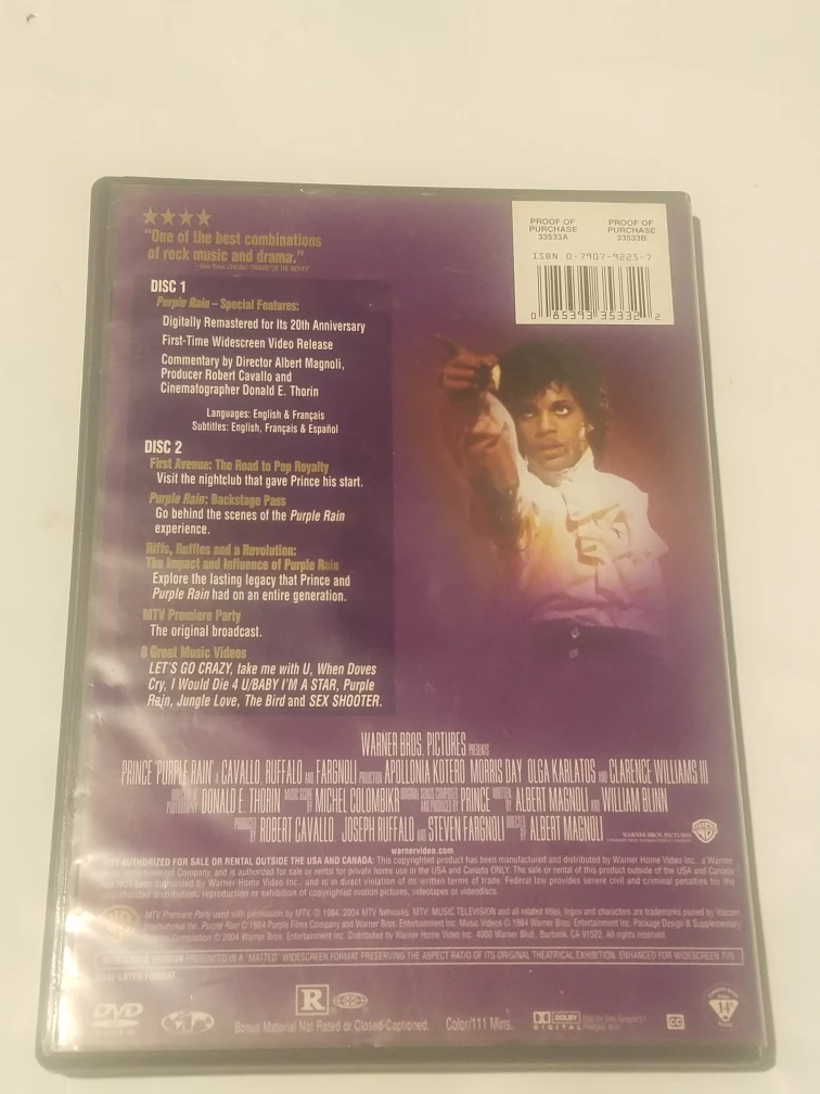 Prince Purple Rain 20th Anniversary Special Edition DVD - photo 2