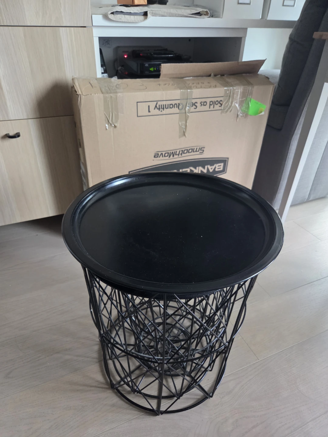 Set of 3 Black Wire Basket Side Tables - photo 3