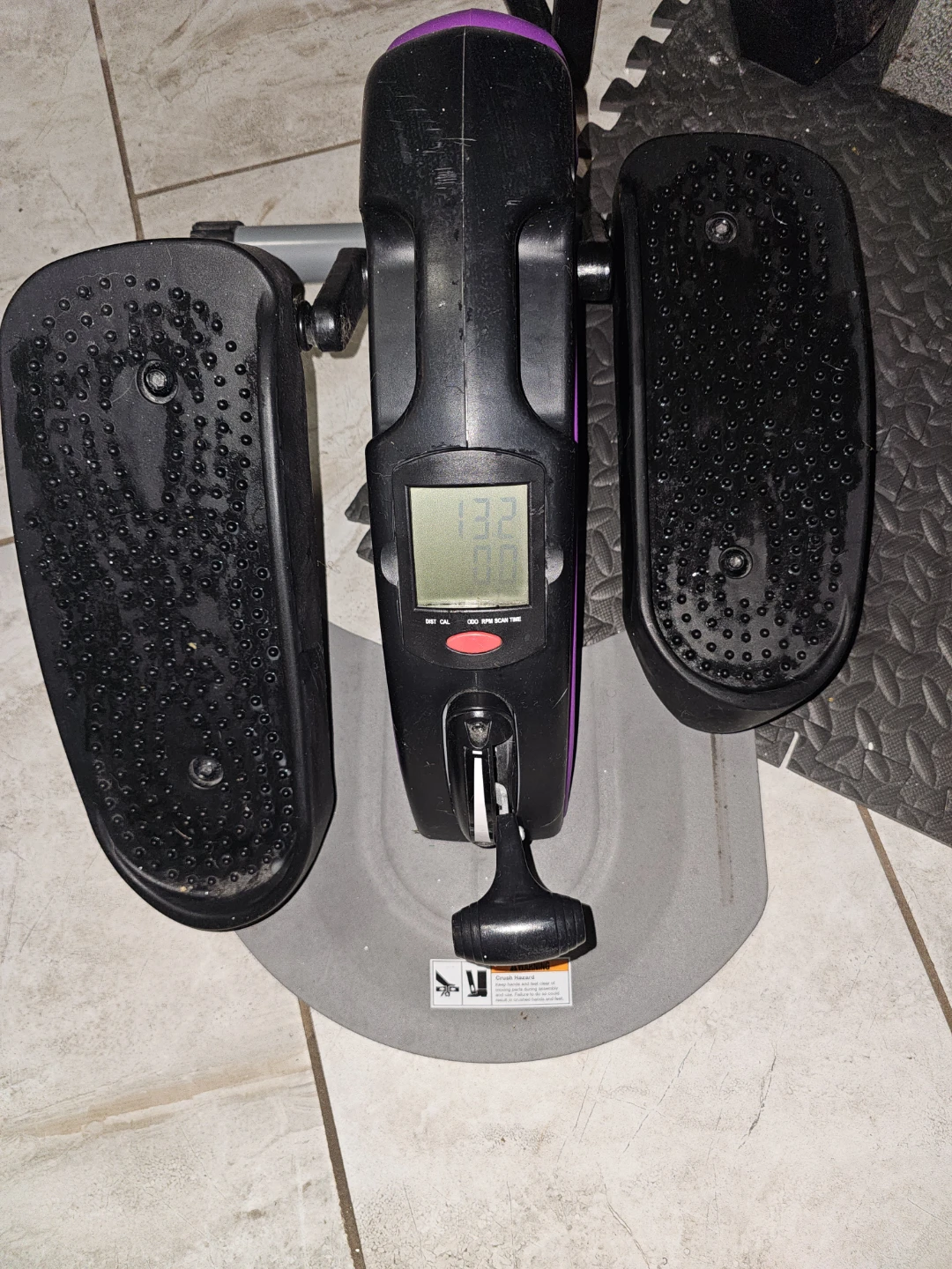 Black and Purple Mini Stair Stepper Exercise Machine