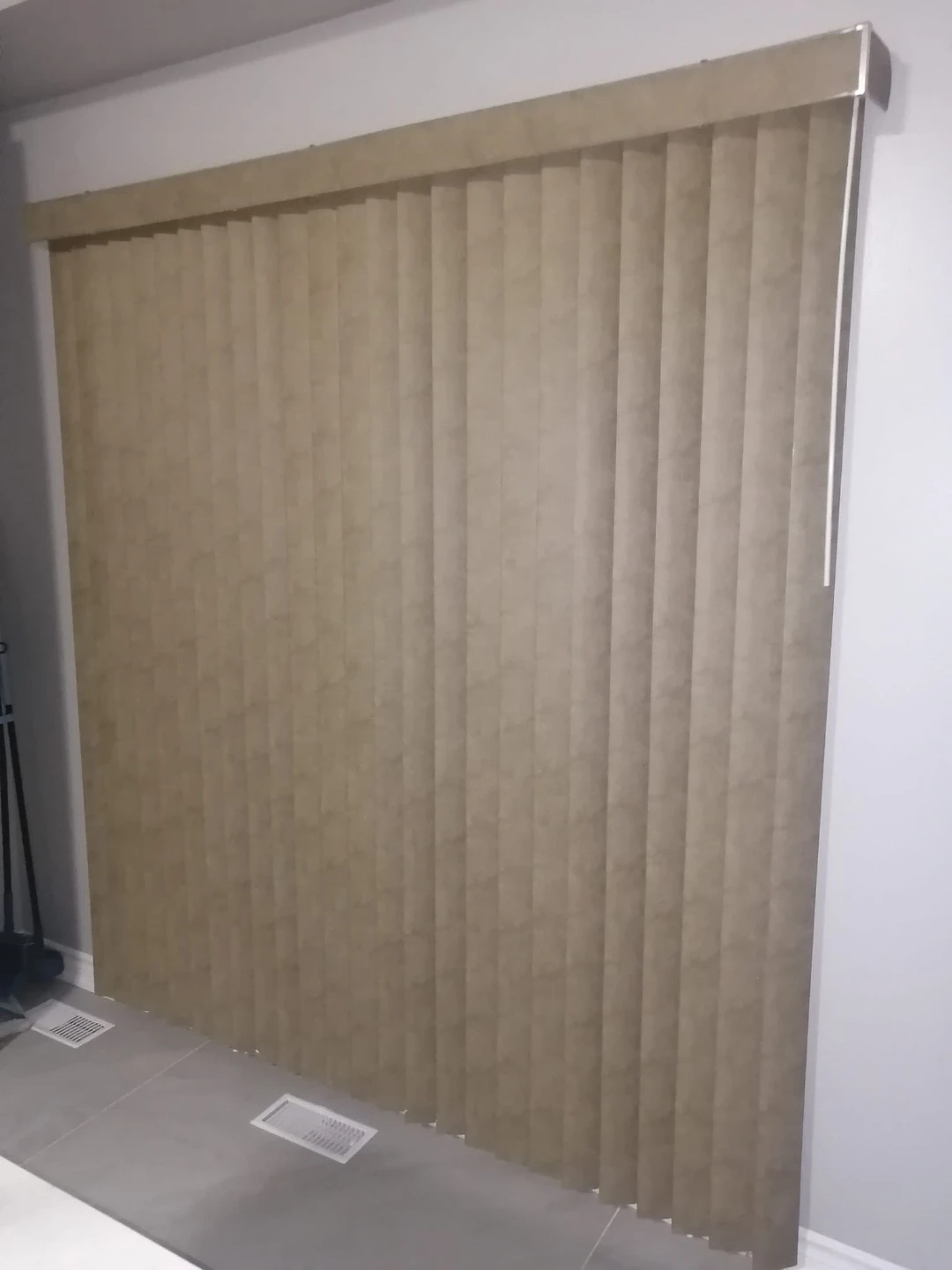 Vertical Blinds for Sliding Door - pale mud green