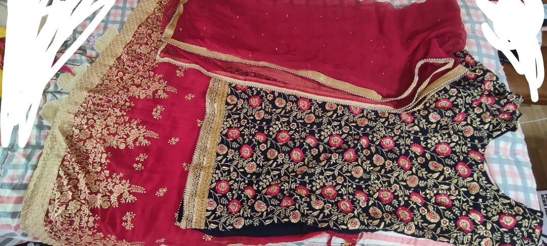 Embroidered garara  sute with Dupatta