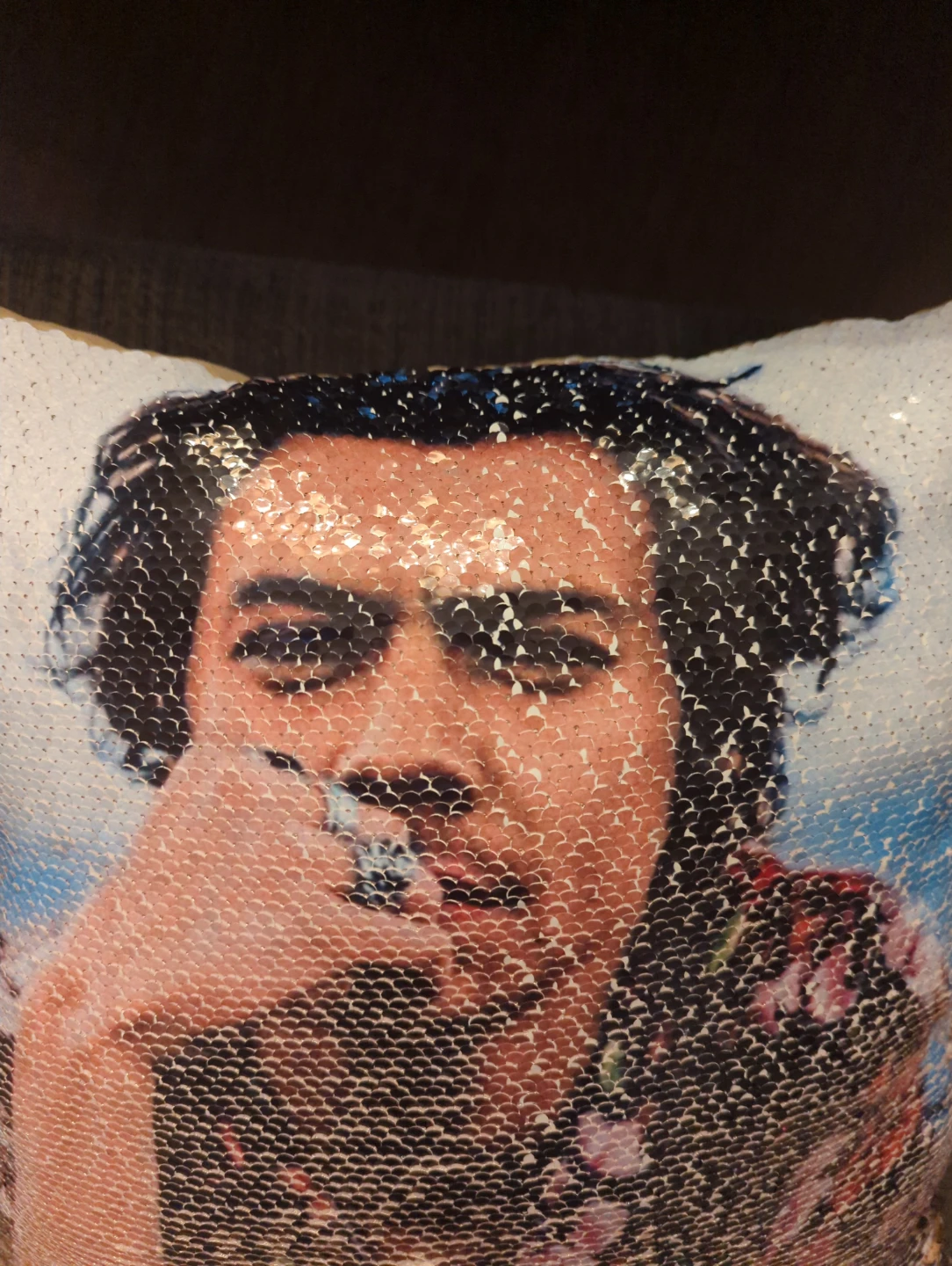 Harry Styles Sequin Pillow - photo 2