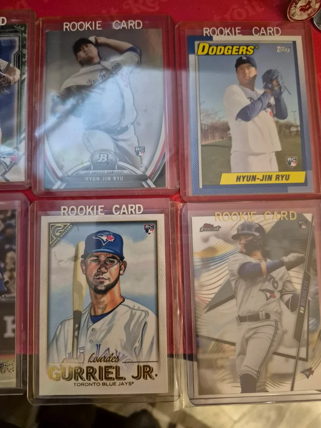Lot of 4 Rookie Baseball Cards