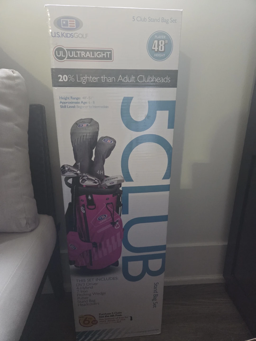 U.S. Kids Golf Ultralight 5 Club Stand Bag Set