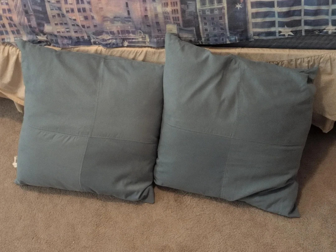 Set of 2 Light Blue Throw Pillows