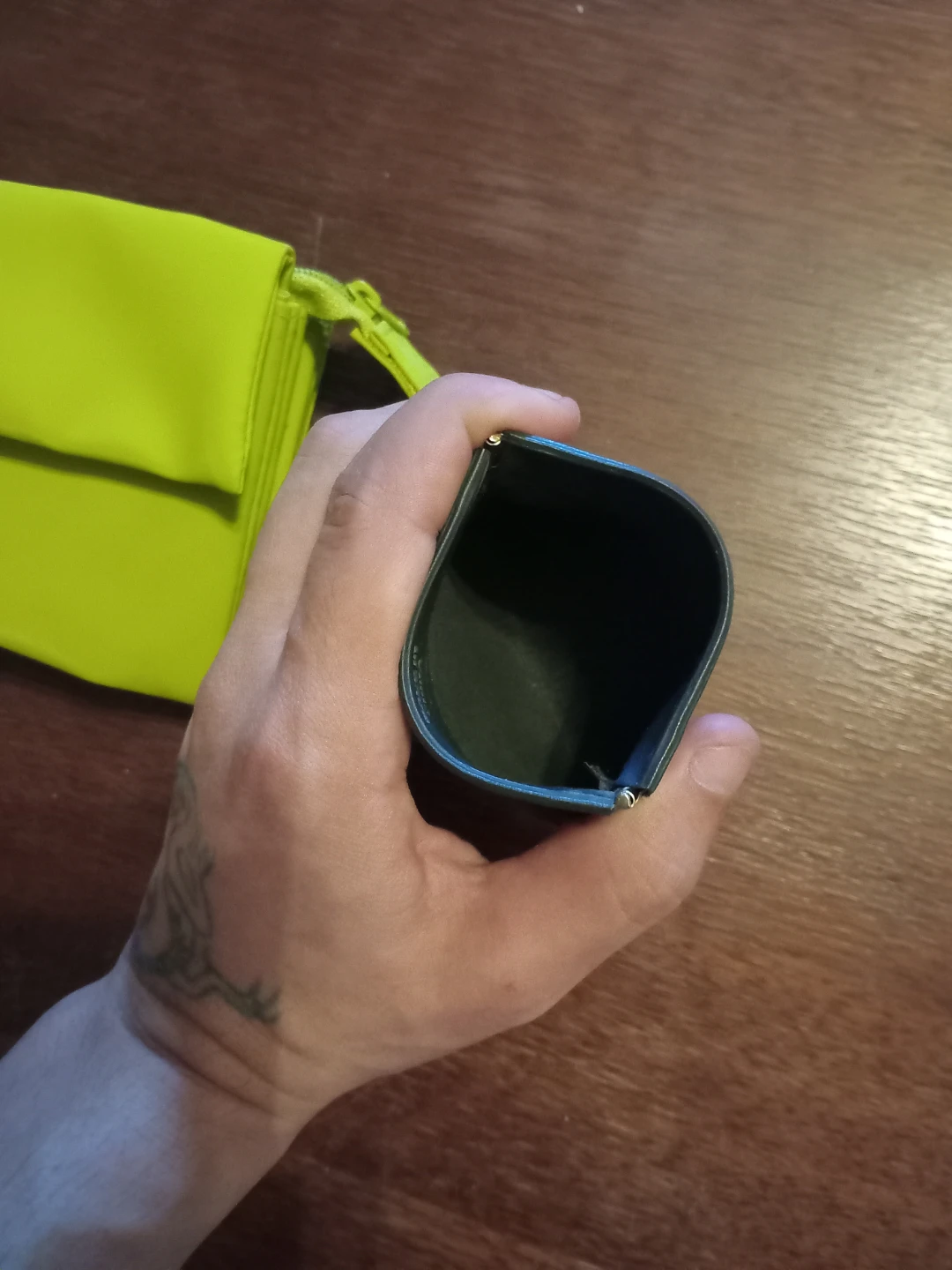 Lime Green Coin Pouch and Small Grey Coin Purse - photo 2