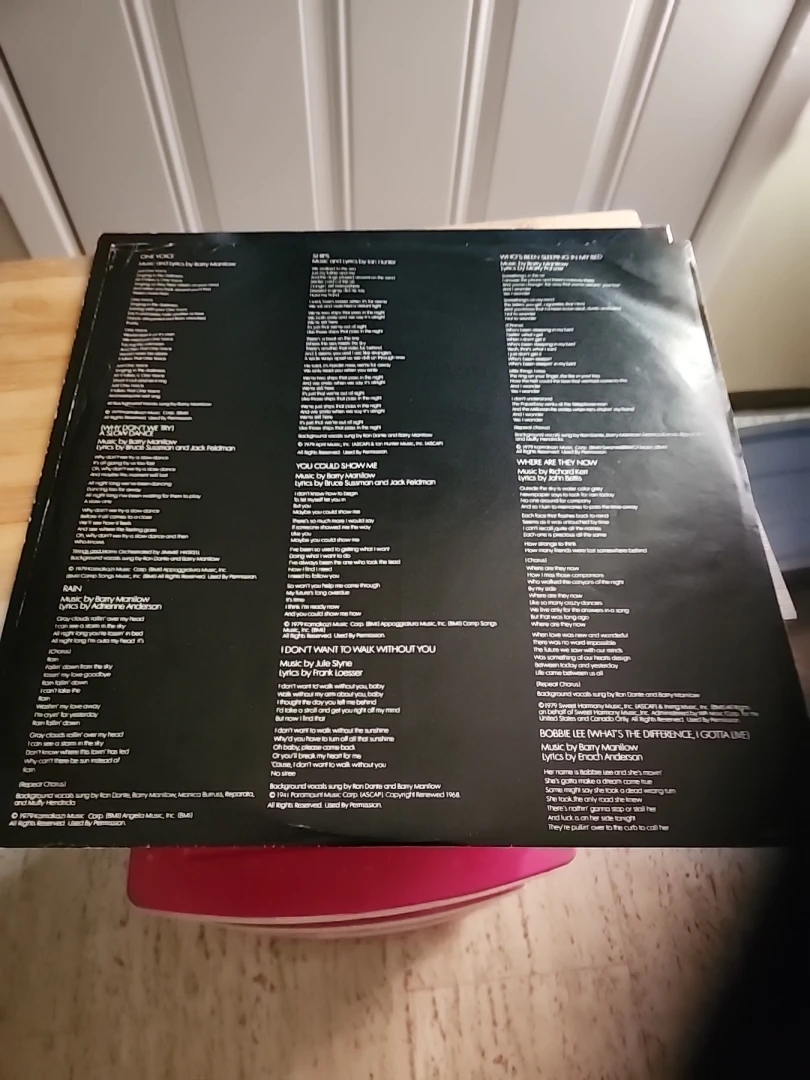 Barry Manilow One Voice Vinyl Record - photo 5