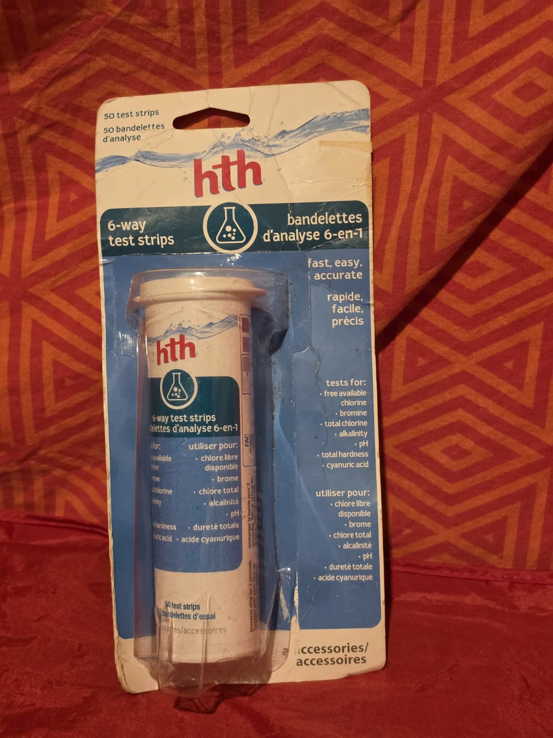 HTH 6-Way Test Strips for Pool Water Analysis