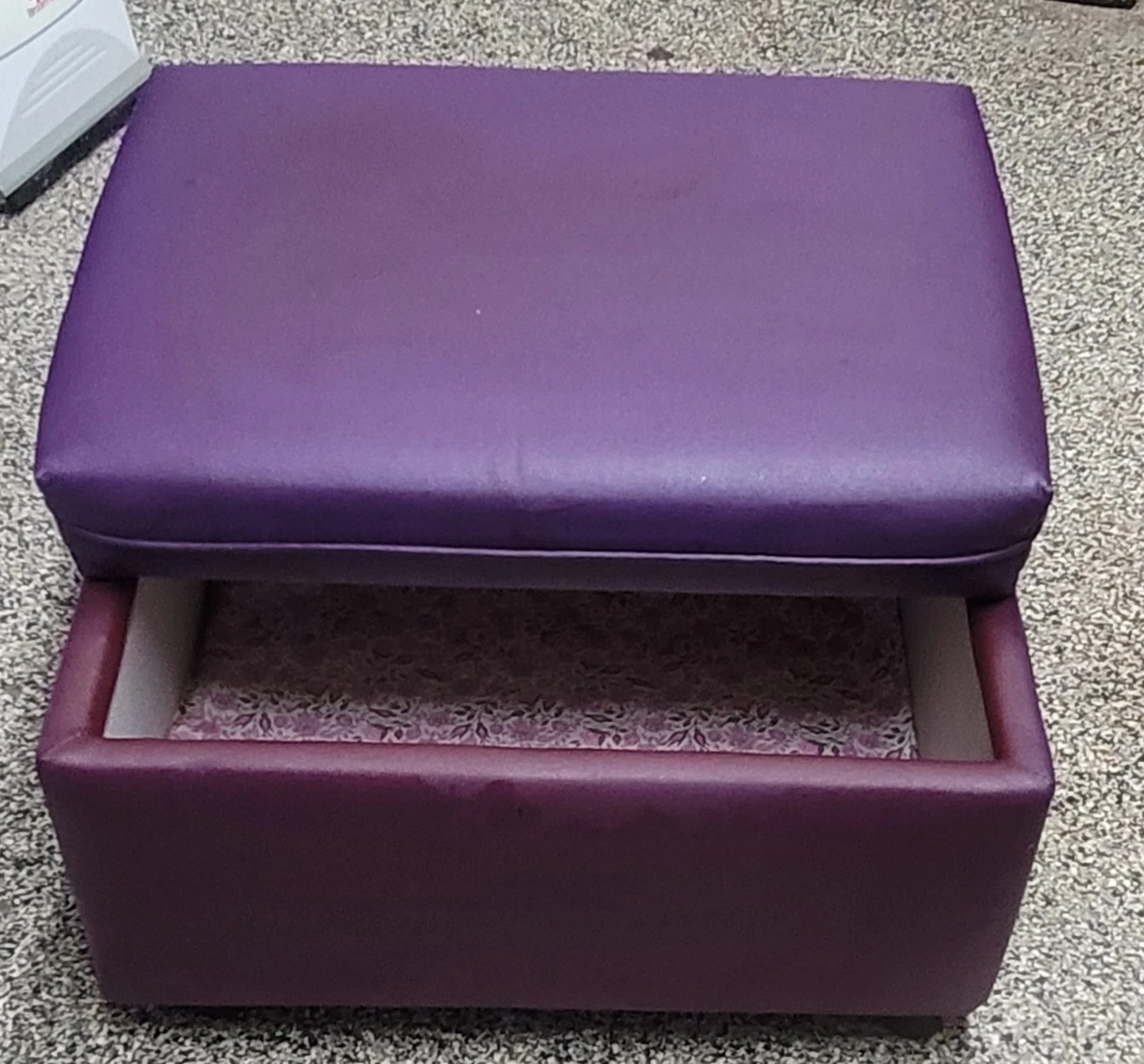 Purple Storage Ottoman - photo 2