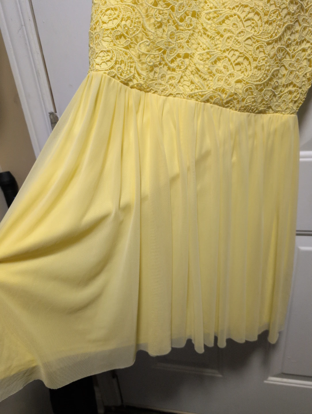 Yellow Lace Top Tulle Skirt Dress - photo 2