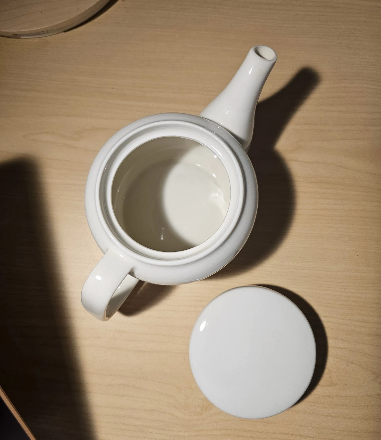 Glossy Cream Teapot - photo 2