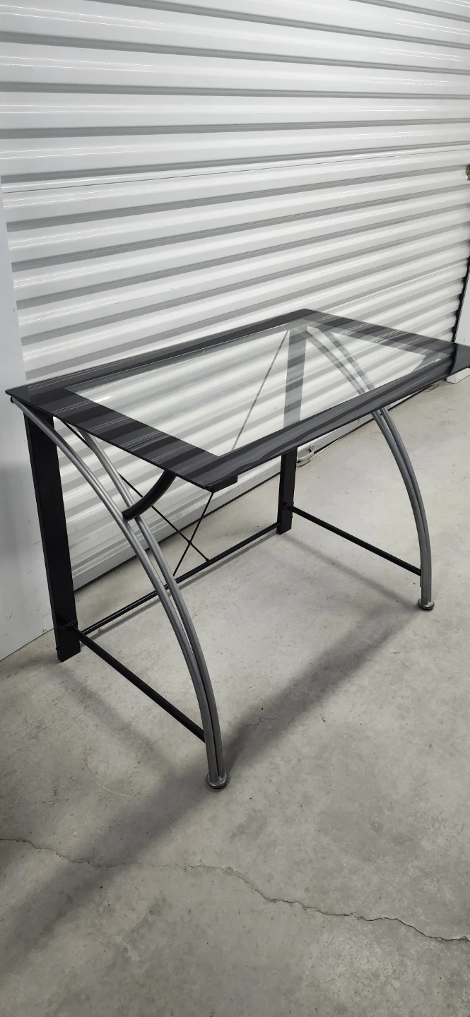 Glass top desk