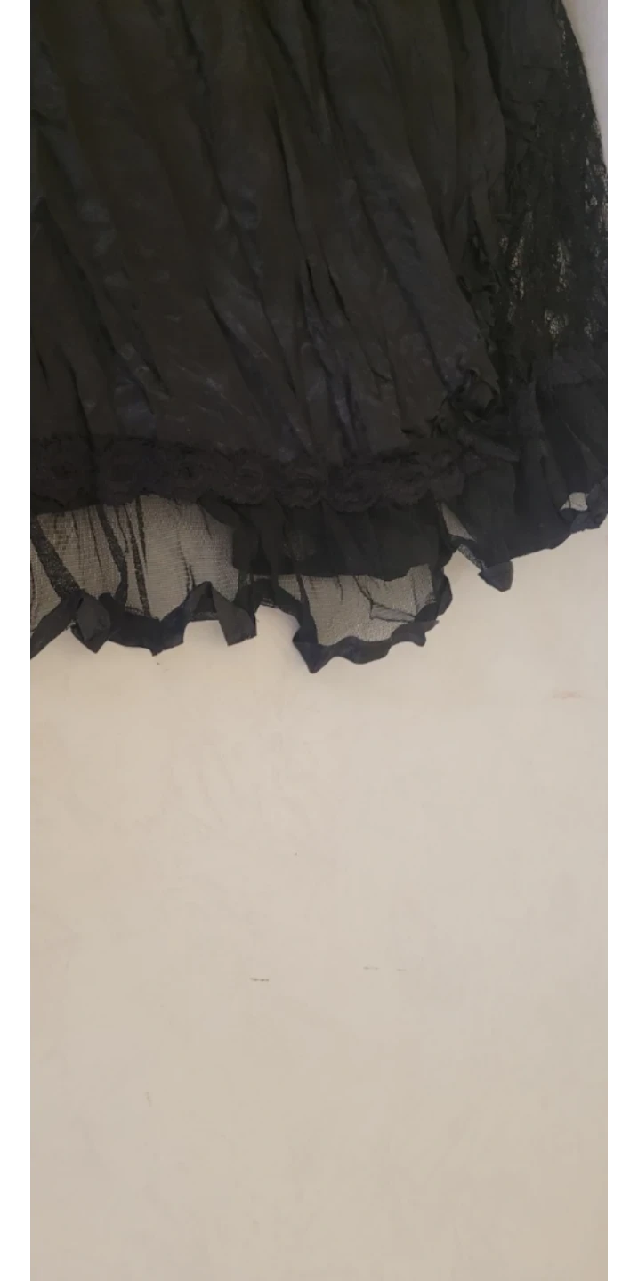 Black Lace Trimmed Skirt - photo 3