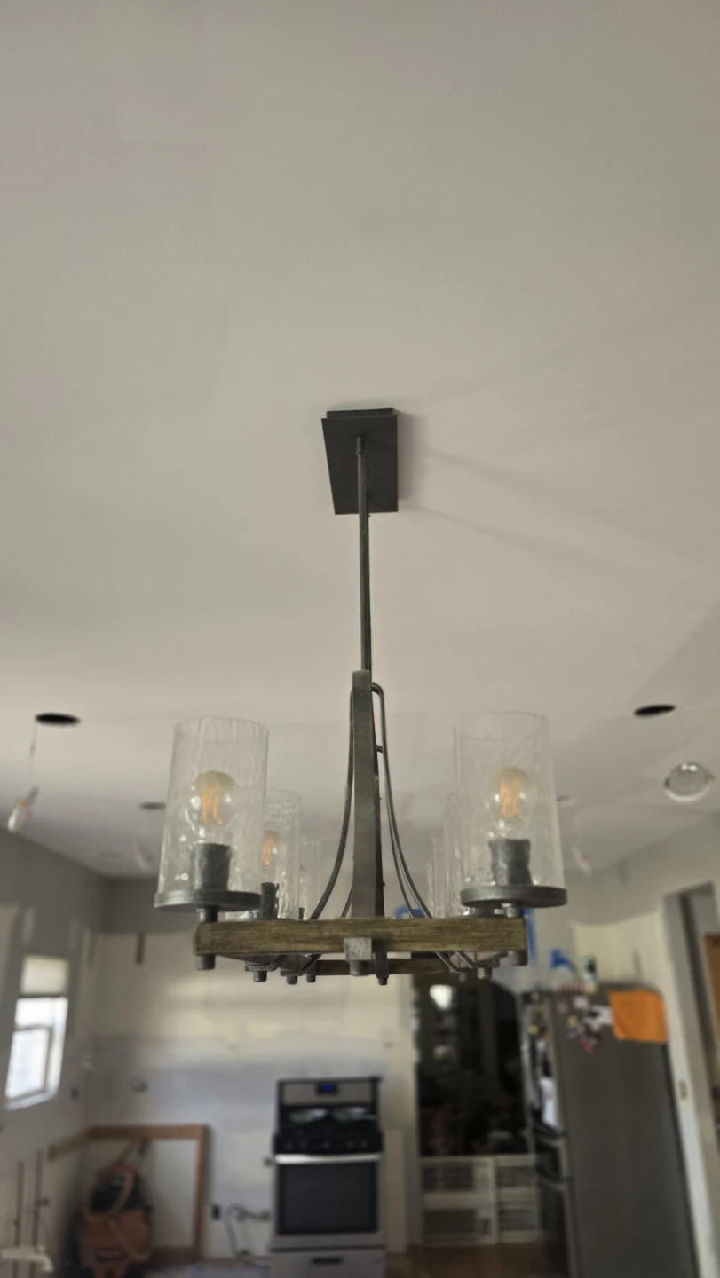 Farmhouse Chandelier and Island pendent lights, matching set - photo 2