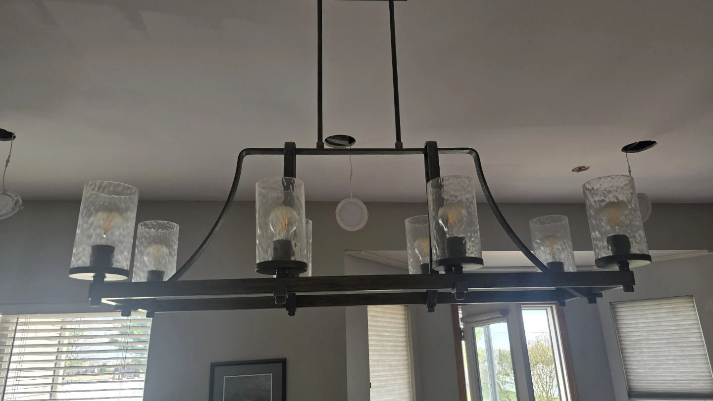 Farmhouse Chandelier and Island pendent lights, matching set - photo 3
