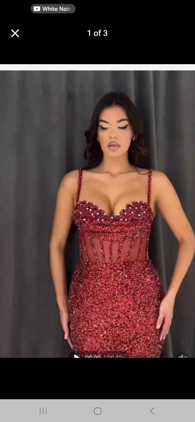 Sequin Embellished Corset Gown