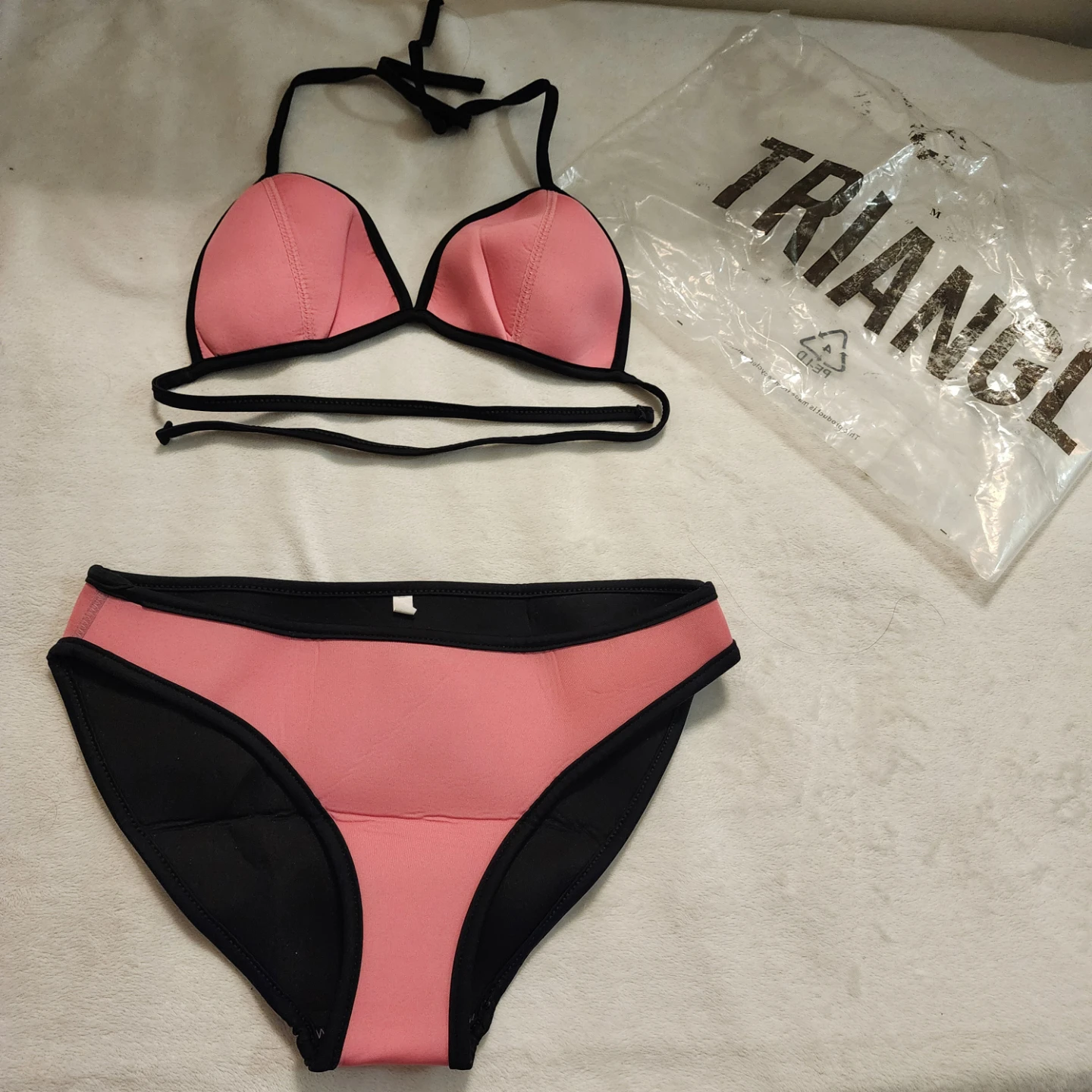 TRIANGL Bikini Set Pink Black Size M - photo 2
