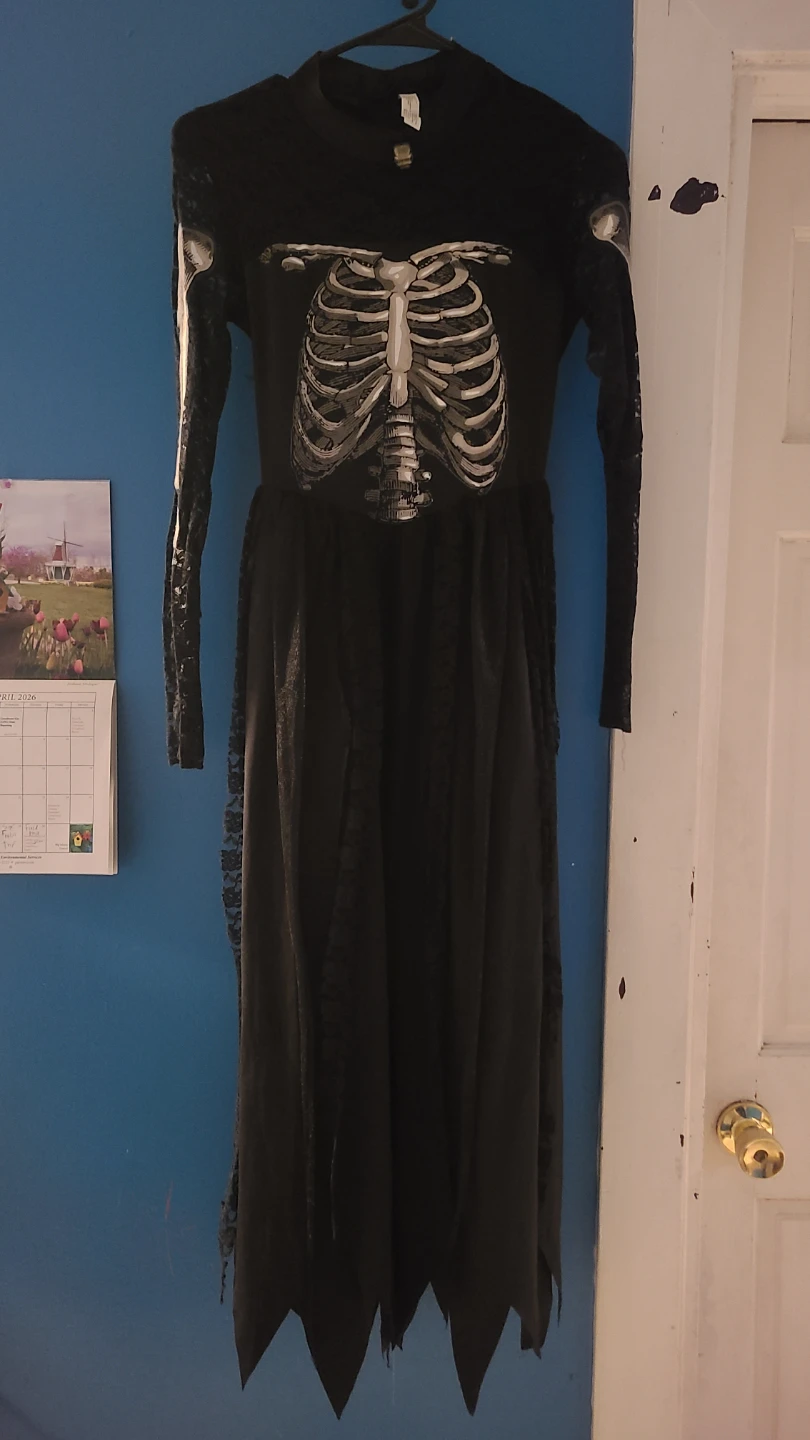 Black Skeleton Halloween Dress