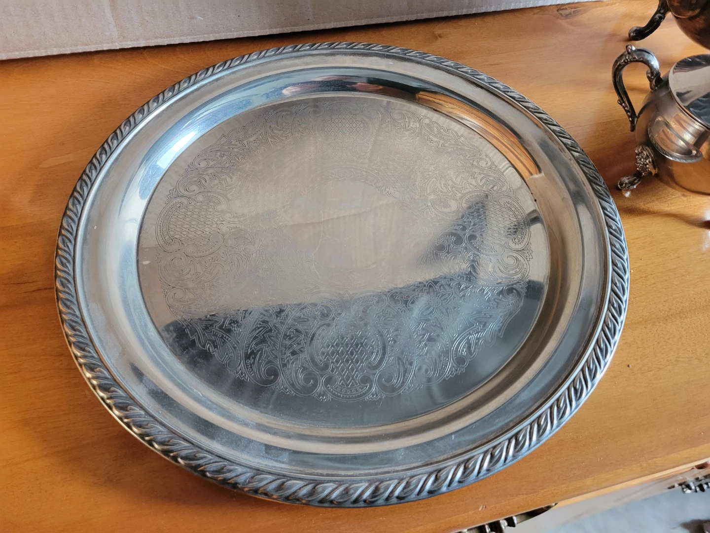 Vintage Silver-Plated Tea & Coffee Service Set / Matching Trays - photo 5
