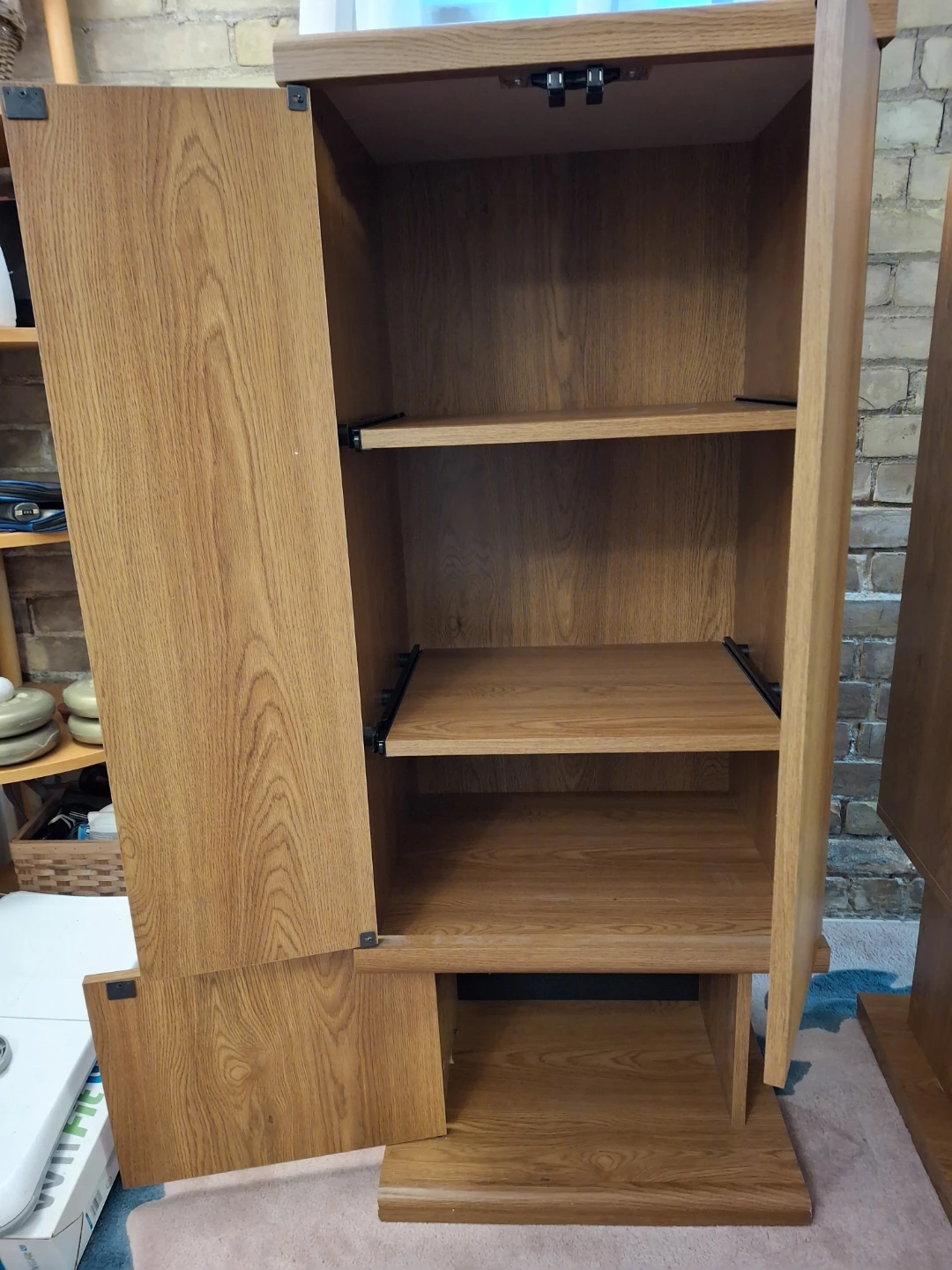 Wooden Display Media Cabinet and Storage Unit - photo 2