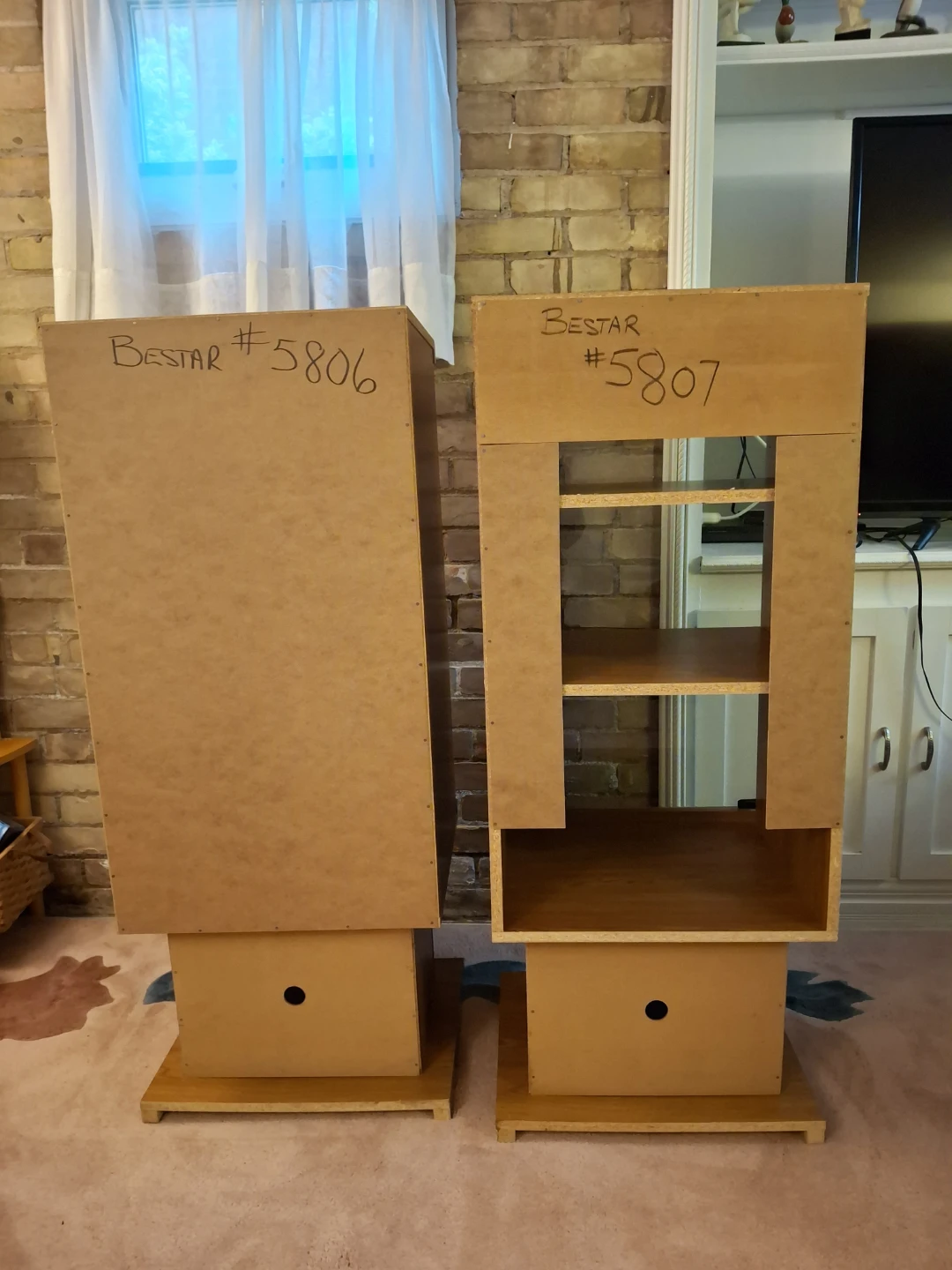 Wooden Display Media Cabinet and Storage Unit - photo 4