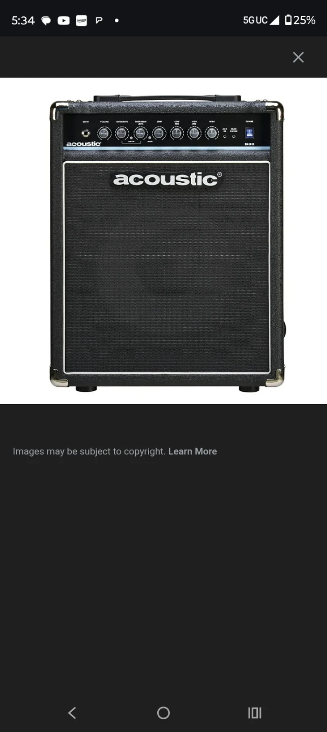 Acoustic B30 Bass Combo Amplifier