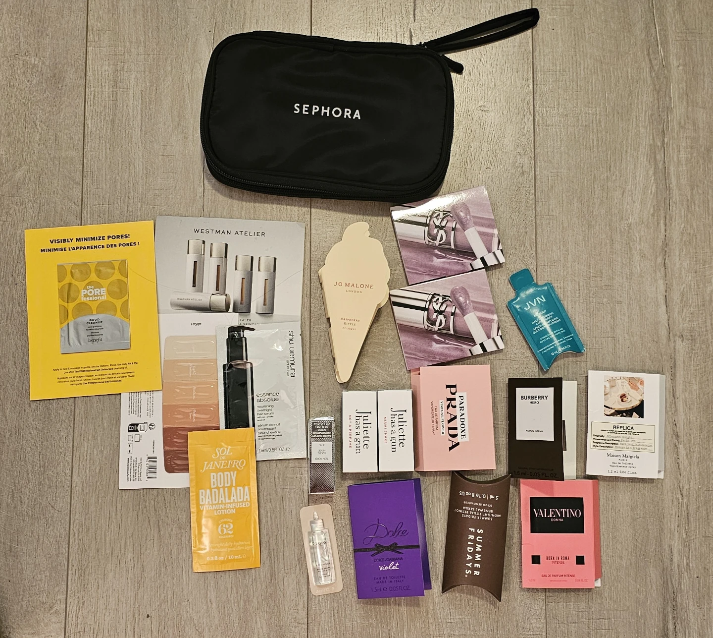 Sephora Makeup Bag with Perfume Samples