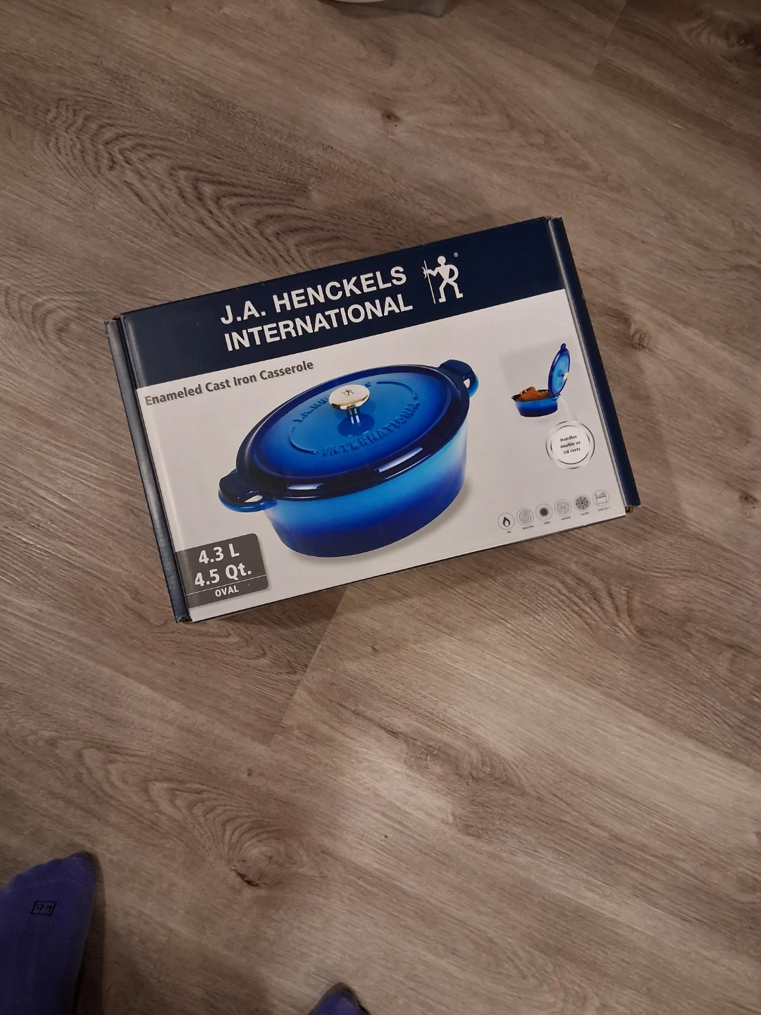 J.A. Henckels Enameled Cast Iron Oval Casserole - 4.3 L