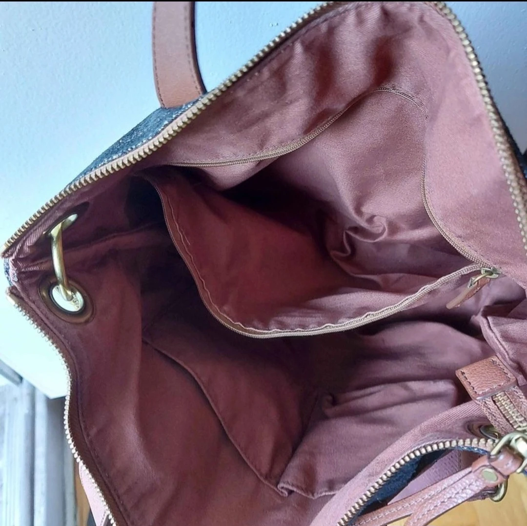 Fossil Brown Leather Tote Bag - photo 5