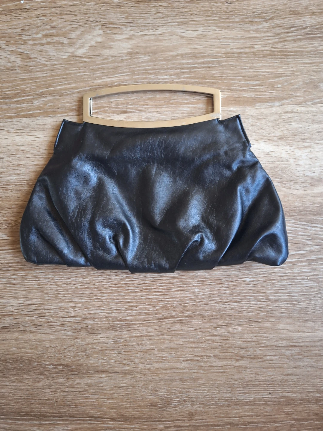Giannini Black Faux Leather Clutch Purse
