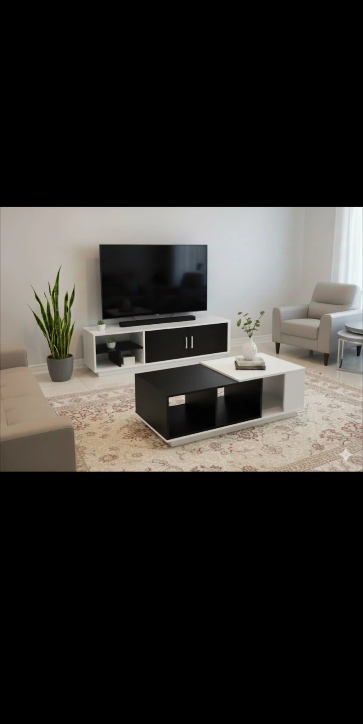 Modern Coffee Table + TV Stand Set — Brand New | Scarborough
