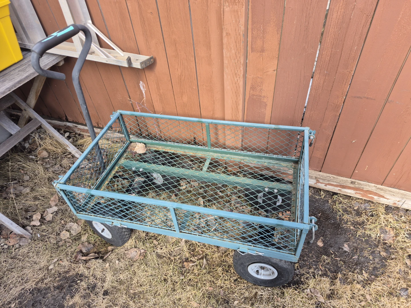 Blue Metal Garden Cart - photo 3