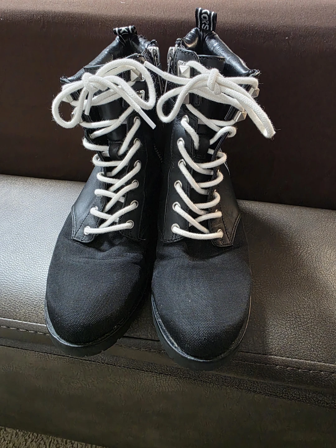 Michael Kors Black Lace Up Combat Boots - Size 6.5 - photo 3