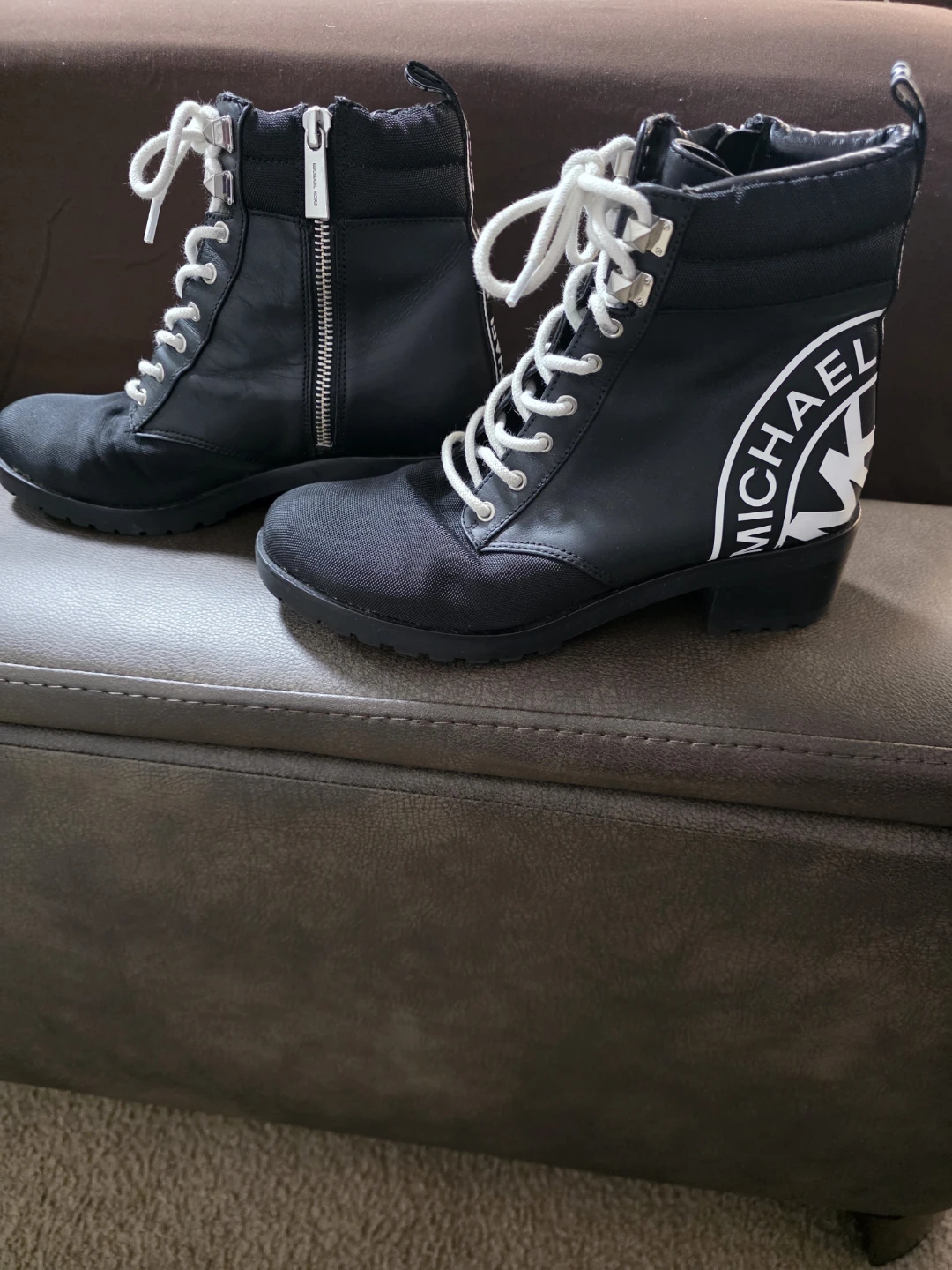 Michael Kors Black Lace Up Combat Boots - Size 6.5 - photo 4