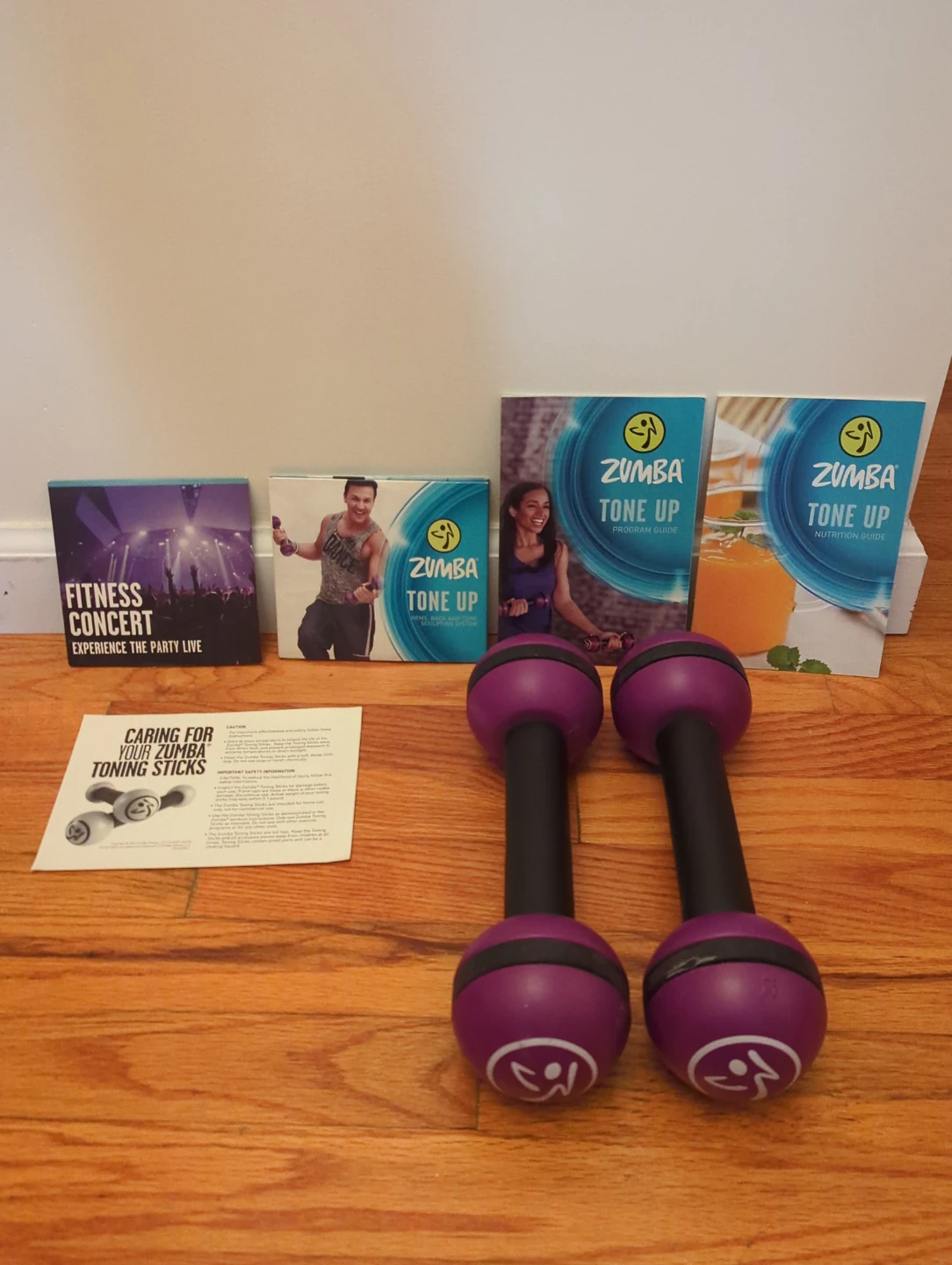 SOLD: Zumba Mania 🤪 Tone Up Program & Toning Sticks Set