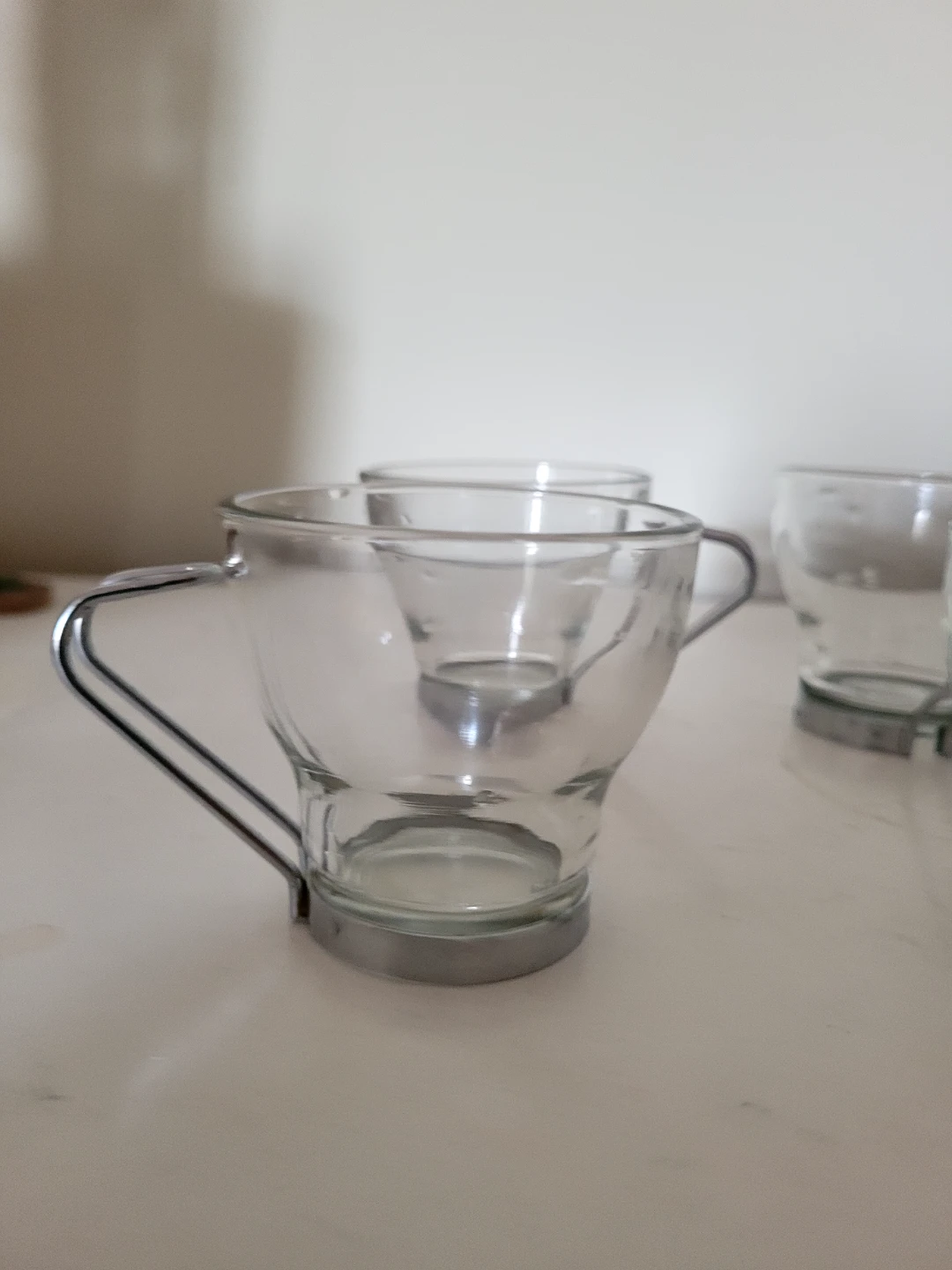 Set of 6 Glass Tea  or coffee Cups with Metal Handles🥕 - photo 2