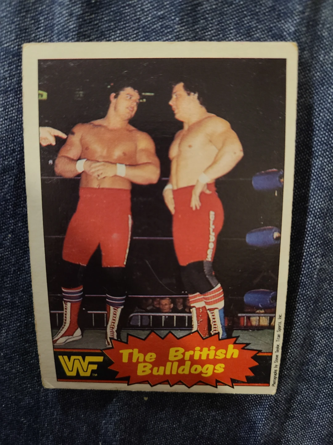 1985 WWF The British Bulldogs Trading Card