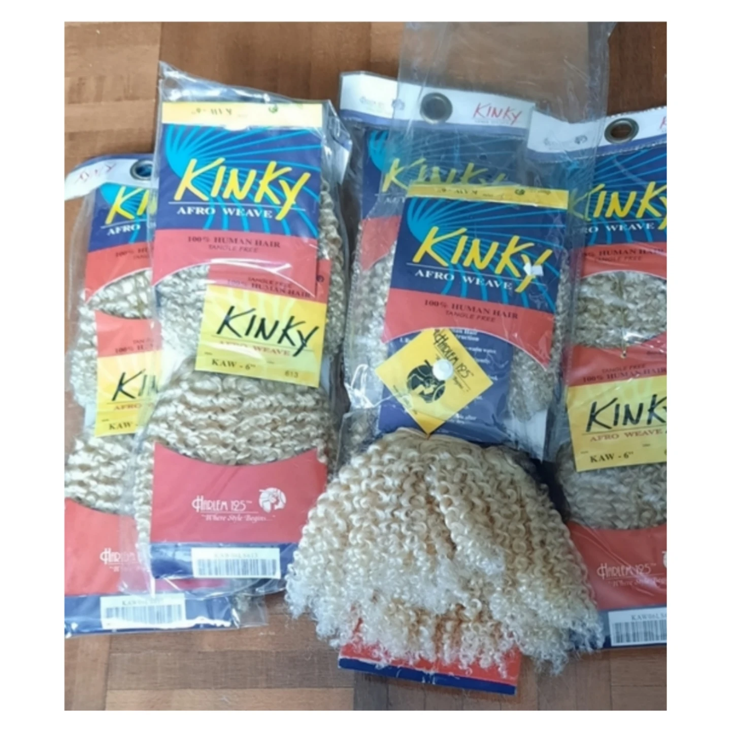 Kinky Afro Weave 100% Human Hair - Light Blonde
