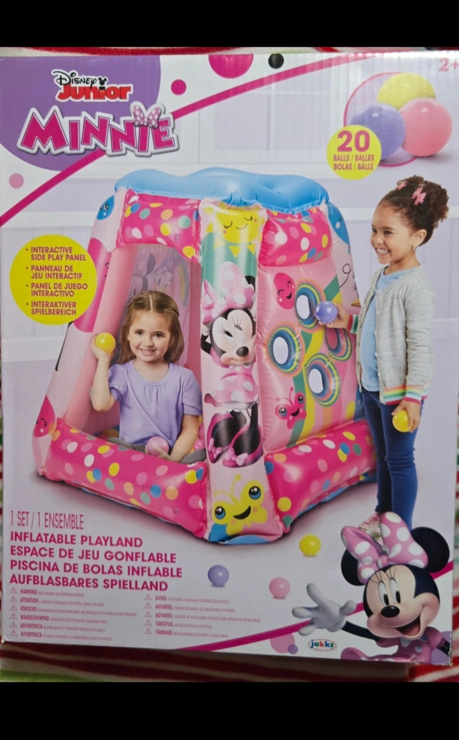 Disney Junior Minnie Mouse Inflatable Ball Pit Playland. New