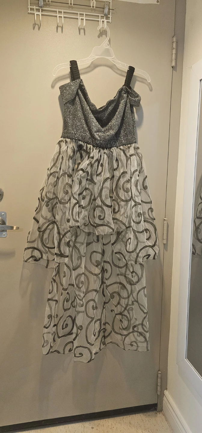Sparkly Off-Shoulder Party Dress with Corset Back