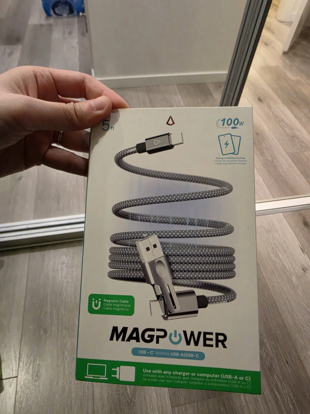 MagPower USB-C to USB-A/USB-C 100W Cable - 5ft
