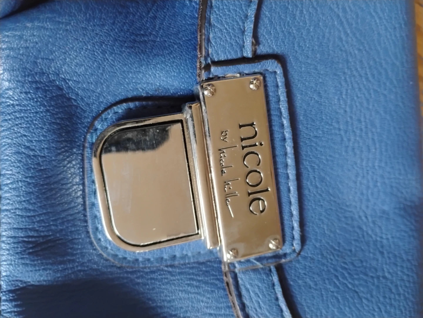 Nicole Lee Blue Leather Crossbody Bag