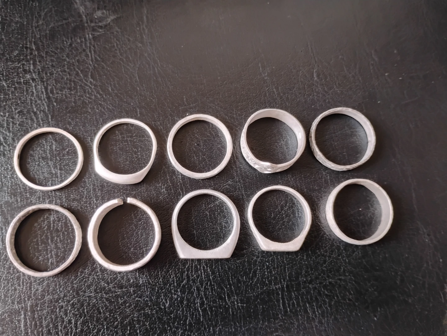 Set of 10 Assorted 925 silver Rings