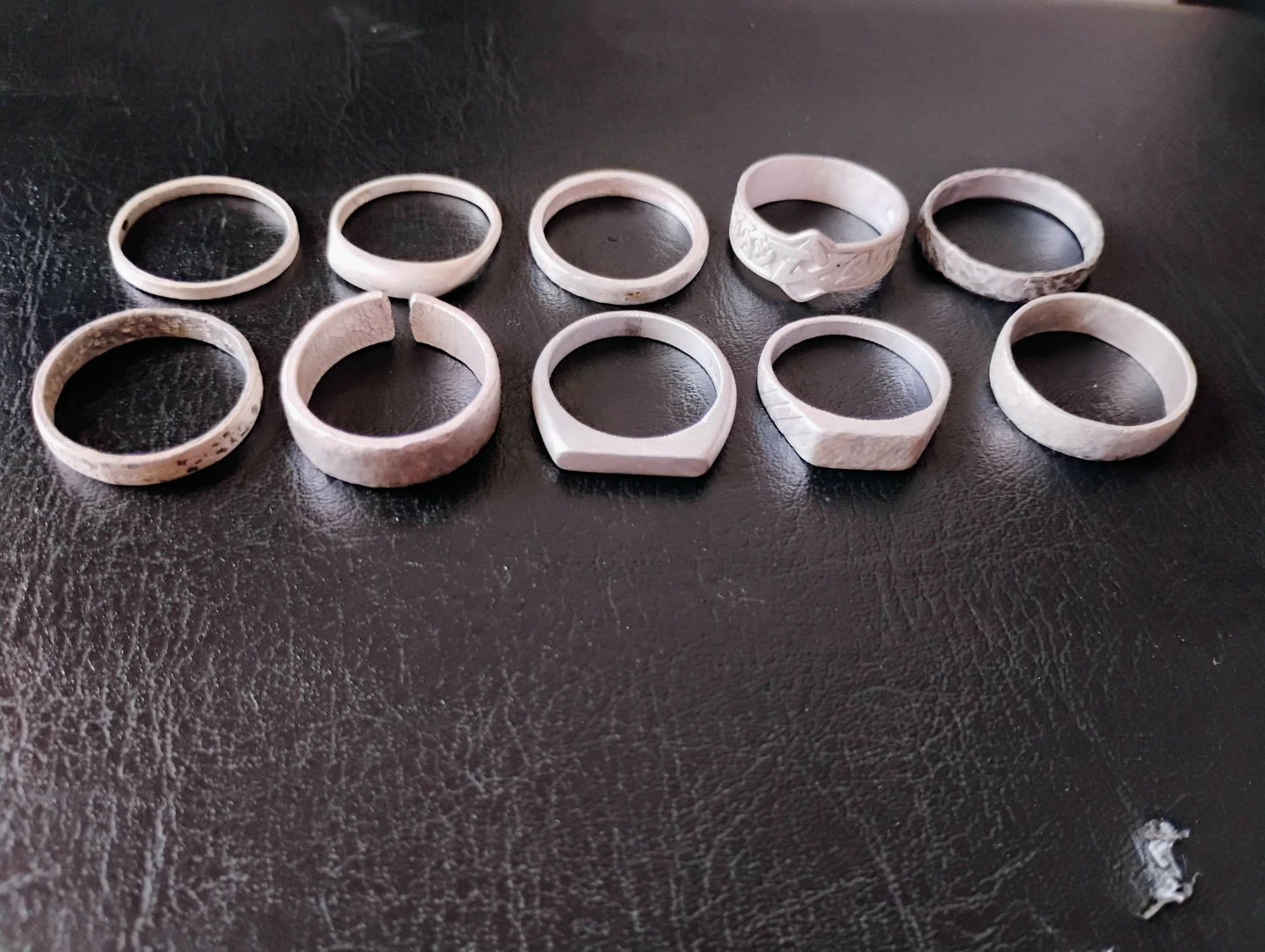 Set of 10 Assorted 925 silver Rings - photo 3