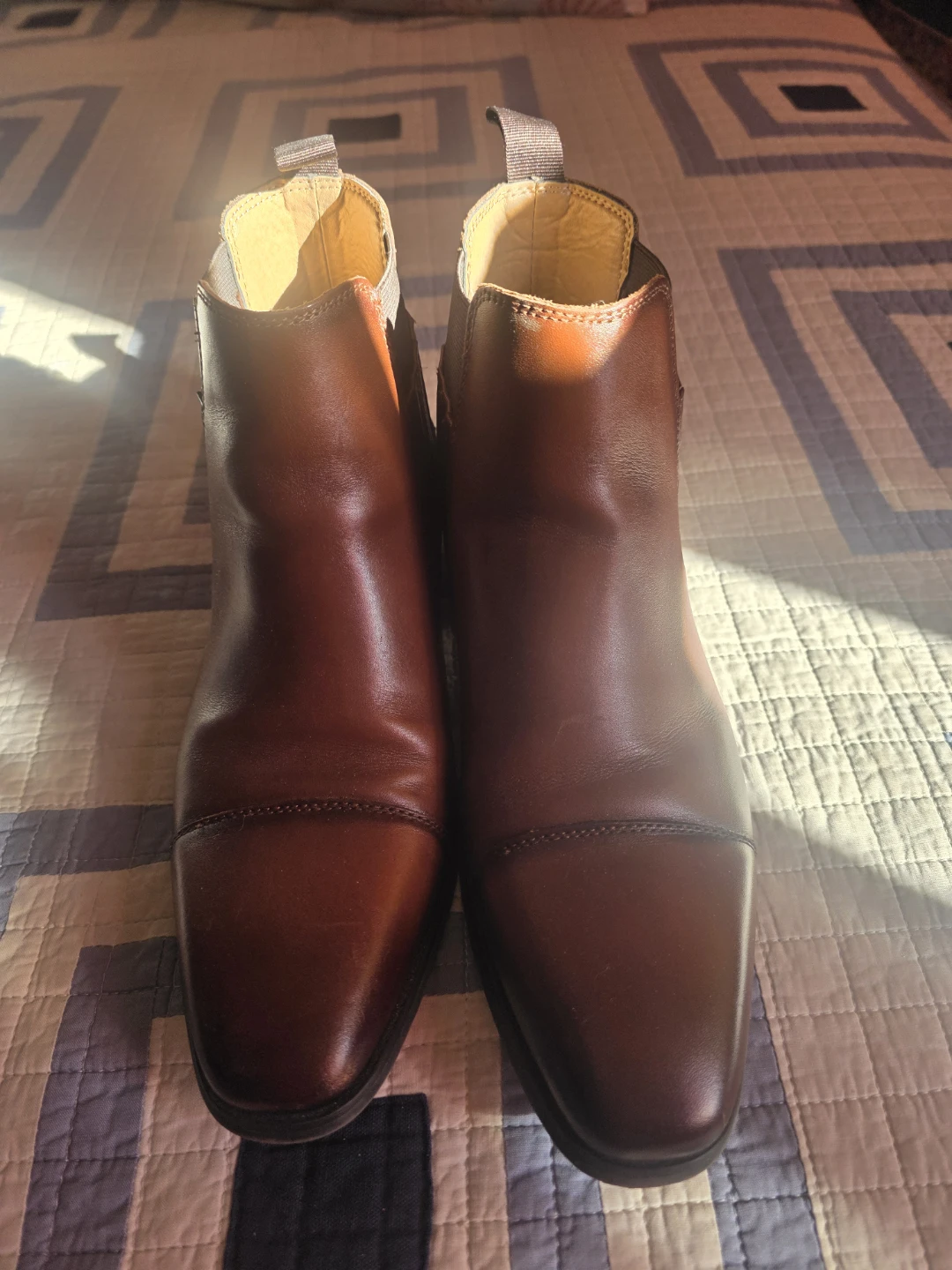 Brown Leather Chelsea Boots