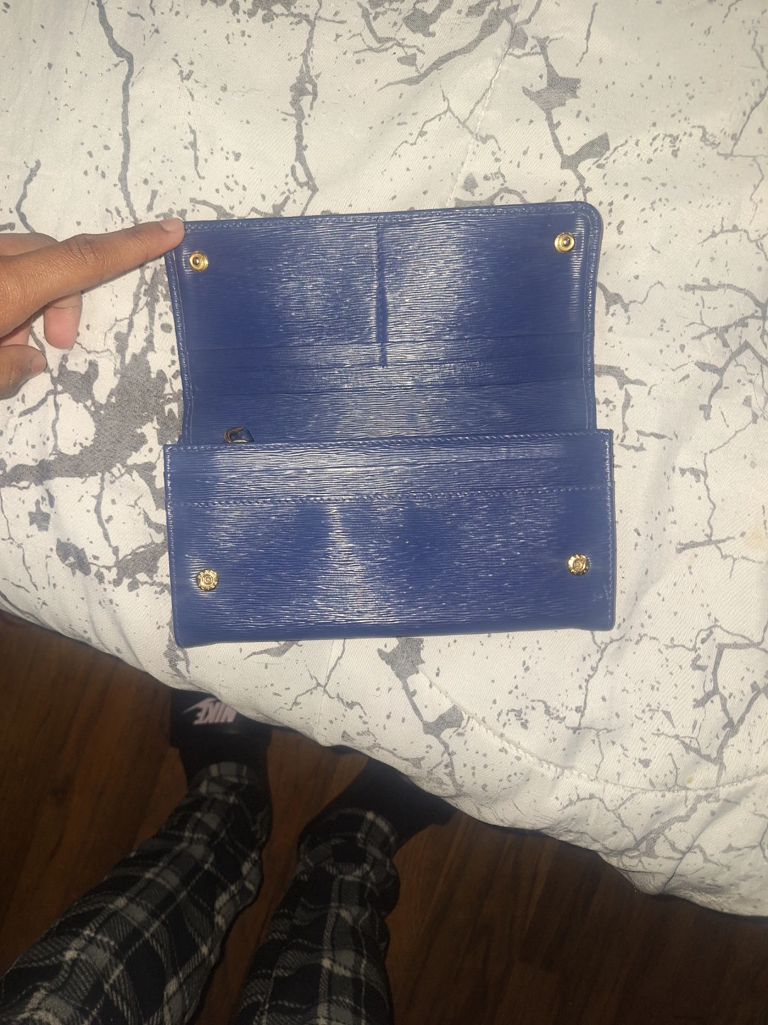 Prada Blue Leather Long Wallet - photo 3
